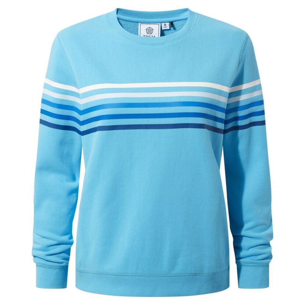 TOG24 Womens/Ladies Janie Stripe Sweatshirt / Blue Tide
